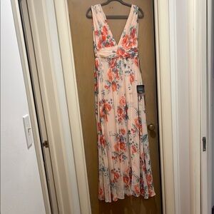 Lulus Garden Meandering Blush Pink Floral Print Lined Maxi Dress - wedding guest